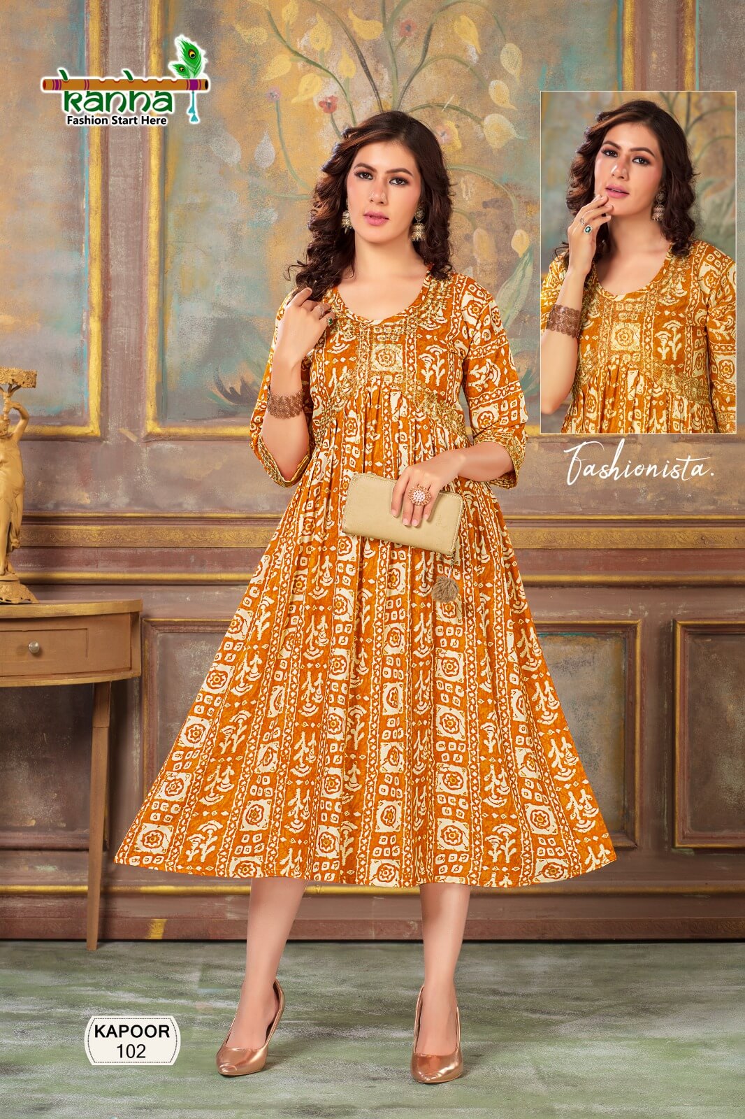 Kanha Kapoor Aliya Cut Printed Kurtis Catalog